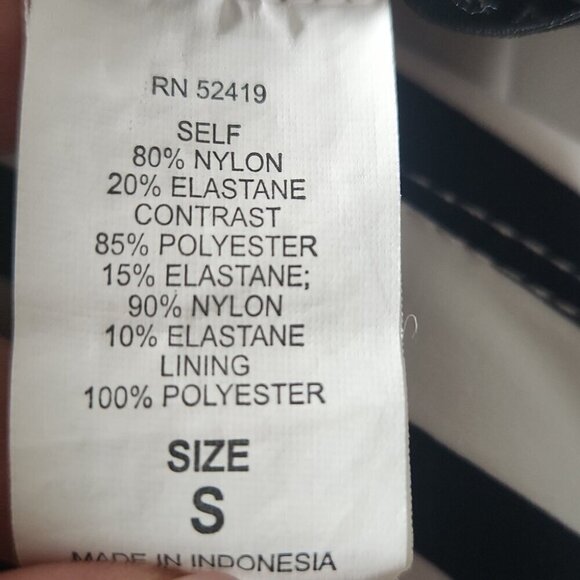 RALPH LAUREN | Halter Tankini top striped nautical navy red sz S - Picture 4 of 5